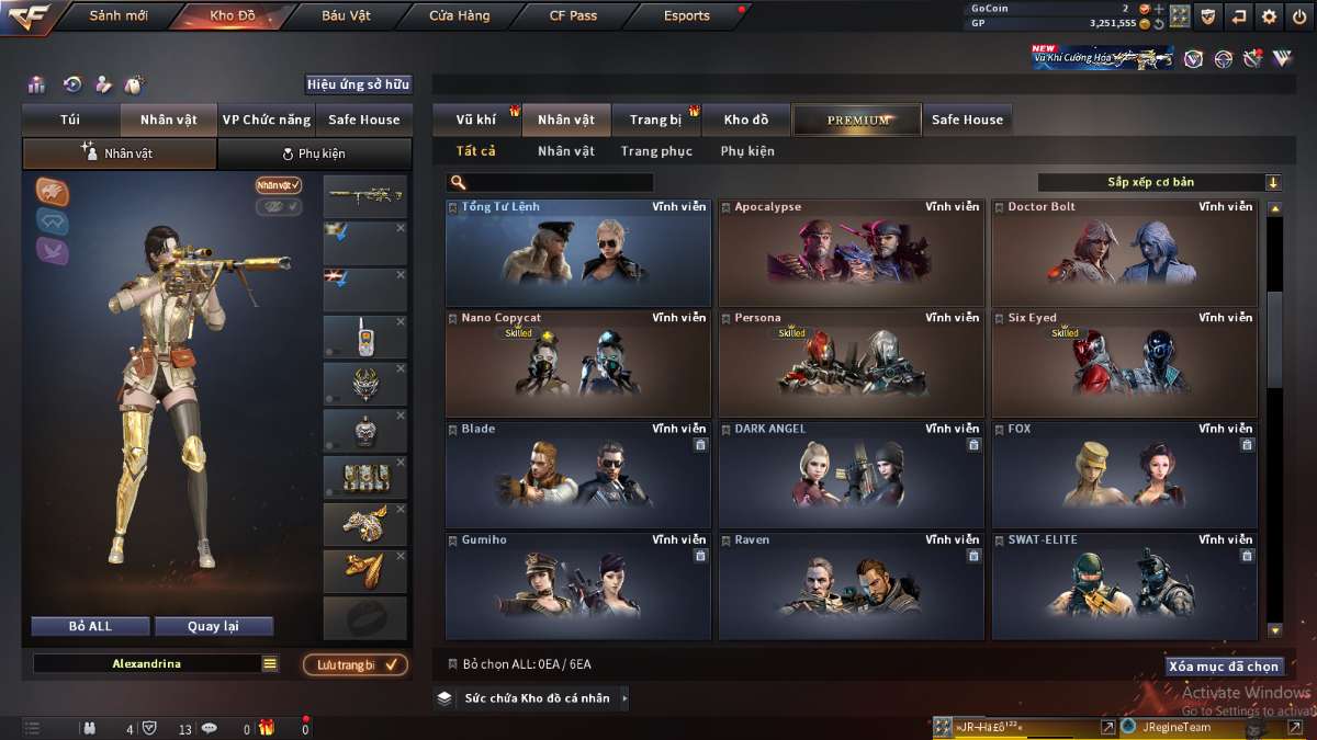 shop acc cf uy tin gia re